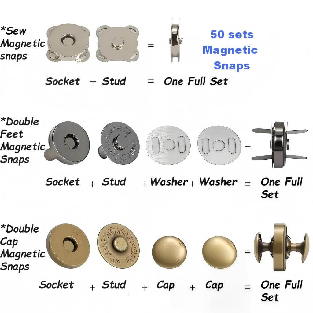 Magnetic Snaps Closures Magnetic Buttons Clasp Snaps Sewing Craft