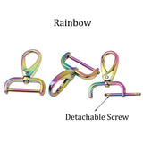 Detachable Swivel Snap Hooks Purses Clasps with Screw Bar Replacement D-Rings Swivel Snap Hooks