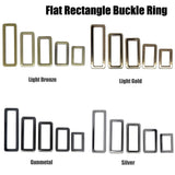 Flat Square Buckle Bag Making Hardware Metal Rectangle Ring Webbing Belts Buckle for Handbag Leather Craft DIY Accessories