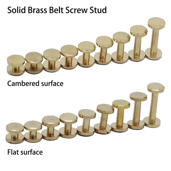 belt screw stud Brass Screws Belt Screw Rivets Brass Backscrews Stud Screws Leather Fasteners