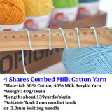 Cotton yarn for crochet Cotton yarn for knitting Soft cotton yarn Crochet cotton thread