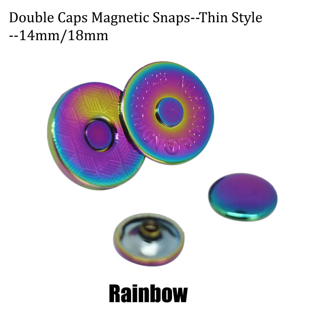 Magnetic Snaps thin rainbow magnetic snaps Shiny Rainbow Magnetic Snap  Closures For Pouches Bags Bagmaking Pockets – SnapS Tools