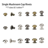 Single Mushroom Cap Rivets Dies (7 sizes available)