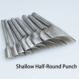 shadow half round punch Leather Craft Tools DIY Leather Punch Shallow Round Circle Leather Craft Half-Round Cutter for Belt Strap