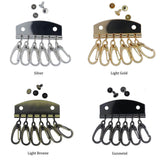 wallet key holder Keychain Pad With Hooks Leather Key Case Keychain For Key Holder Bag