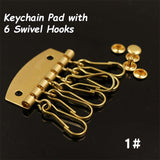 Keychain Pad With Hooks Leather Key Case Keychain For Key Holder Bag
