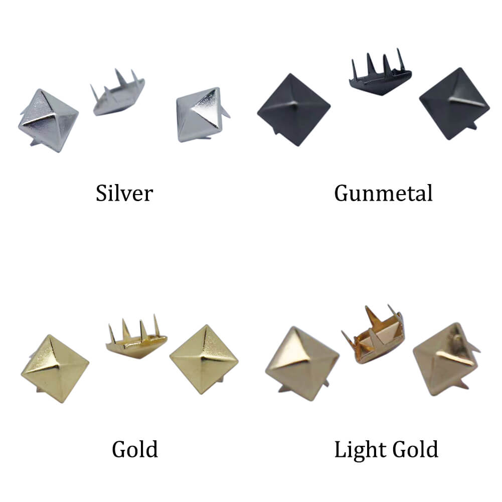  Kamas Silver Pyramid Claws rviets for Leather Square