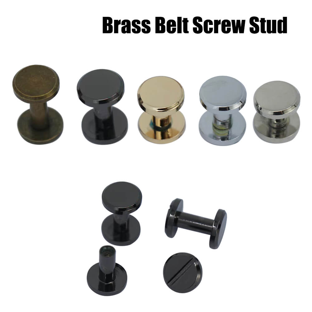 brass Chicago screws Leather Rivets Belt Screw Solid Brass Chicago