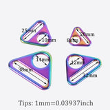 Rainbow Triangle Ring Buckle Adjuster Triangle with bar Swivel Clip D dee Ring Buckle Cast
