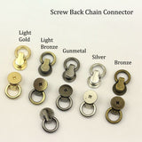 Screw Back Chain Connector Wallet Chain Connect Post Screwback O-Ring
