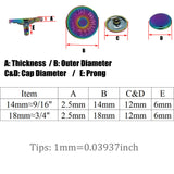 Magnetic Snaps thin rainbow magnetic snaps Shiny Rainbow Magnetic Snap Closures For Pouches Bags Bagmaking Pockets