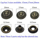 Decorative Snaps Button Antique Snaps Bronze Vintage Leather Fastener