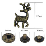 S-03 fashion spring metal snaps Antique Snaps Button Bronze Vintage Metal Snaps