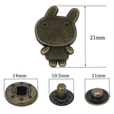 S-09 fashion spring metal snaps Antique Snaps Button Bronze Vintage Metal Snaps