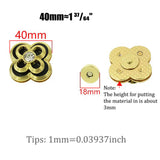Rhinestone Flower Magnetic Snaps Magnetic Purse Lock Magnetic Purse Lock Purse lock with Magnetic Snap charm flower bag lock snap lock purse hardware