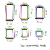 Rectangle Buckle Ring Webbing Belts Buckle for Bag Belt Loop Purse Making