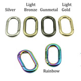 oval spring hook ring Oval Carabiner Push Gate Metal Snap Open Hooks