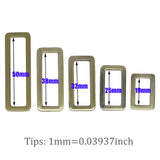 Flat Square Buckle Bag Making Hardware Metal Rectangle Ring Webbing Belts Buckle for Handbag Leather Craft DIY Accessories