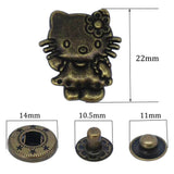 S-11 fashion spring metal snaps Antique Snaps Button Bronze Vintage Metal Snaps
