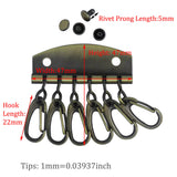 wallet key holder Keychain Pad With Hooks Leather Key Case Keychain For Key Holder Bag