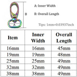 Rainbow Swivel Snap Hook Pet Spring Snap Hook Clasp Hardware Accessoriy