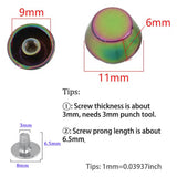 rainbow Purse Handbag Feet Alloy Screw Back Spike Metal Leathercraft Cone Stud