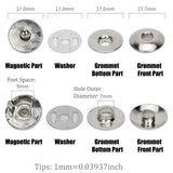 grommet magnetic snaps dies round magnetic snap fastener leather closures magnetic snaps clasps for wallet bracelet purse clutch leather work