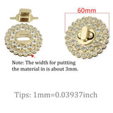 Rhinestone Purse Lock Turn Lock Clasp Purse Closure Twist Lock Leathercraft Accessory Purse Lock