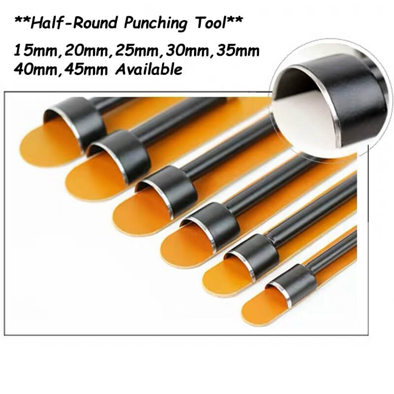 Half-Round Punching Tool Half-Round Cutter Punch Arc-Shaped Punch Belt –  SnapS Tools