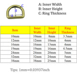 NO Split D Rings for Straps Bag Purse Belting Leather D-Ring Leathercraft