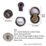 Screw Back Chain Connector Wallet Chain Connect Post Screwback O-Ring