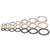 Round spring hook ring Round Carabiner Push Gate Metal Snap Open Hooks