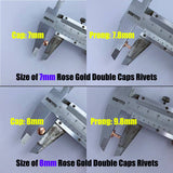 rose gold Rivets For Fabric Rivet For Leather Double Cap Rivets Leather Rivets