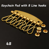 Keychain Pad With Hooks Leather Key Case Keychain For Key Holder Bag