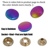 Rainbow Decorative Snaps Button Antique Snaps Bronze Vintage Leather Fastener
