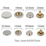 Metal Snap Button Heavy Duty Snaps for Leather,Bracelets,Jeans,Crafts