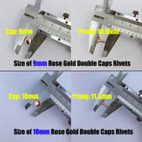rose gold Rivets For Fabric Rivet For Leather Double Cap Rivets Leather Rivets