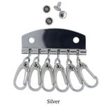 wallet key holder Keychain Pad With Hooks Leather Key Case Keychain For Key Holder Bag