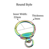5 PCS Heart Spring Ring Swivel Hooks--Rainbow
