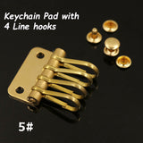 Keychain Pad With Hooks Leather Key Case Keychain For Key Holder Bag