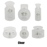 Spring Cord Lock Spring Elastic Fastener Toggles Plastic Cord Lock Button Stopper Slider No Stuck Thread Smooth Easy to Position