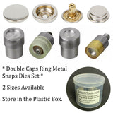 Double Caps Ring Metal Snaps Dies Sets For Leather Snap Buttons Tools