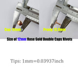 rose gold Rivets For Fabric Rivet For Leather Double Cap Rivets Leather Rivets