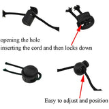 Spring Cord Lock Spring Elastic Fastener Toggles Plastic Cord Lock Button Stopper Slider No Stuck Thread Smooth Easy to Position