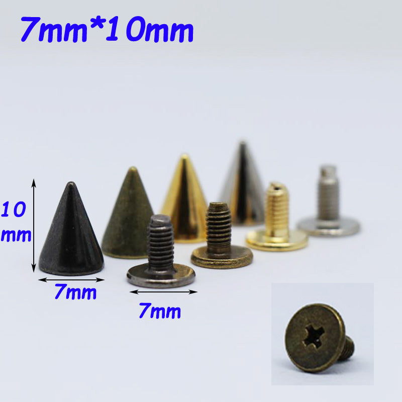 Punk Spikes And Studs, 60 Pcs Metal Punk Studs, Bullet Cone Spikes