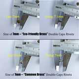 50 Sets Double Cap Rivets (5 Colors 7 Sizes available )