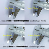 50 Sets Double Cap Rivets (5 Colors 7 Sizes available )