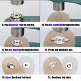 grommet magnetic snaps dies round magnetic snap fastener leather closures magnetic snaps clasps for wallet bracelet purse clutch leather work