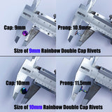 rainbow Rivets For Fabric Rivet For Leather Double Cap Rivets Leather Rivets