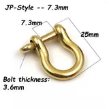 Solid Brass U Lock Clasp W Screw Rod Keychain Hook Screw Pin Shackles